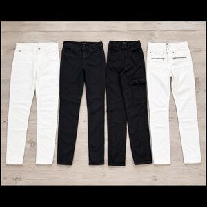 Women's Jeans Bundle Size 32 | 4 Pairs | Hudson, Paige & More | Black & White